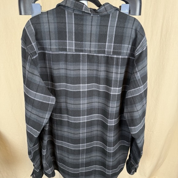 Smith + Rogue Sheboygan Heavyweight Men's 2XL Black Gray Flannel Shirt - Picture 2 of 7